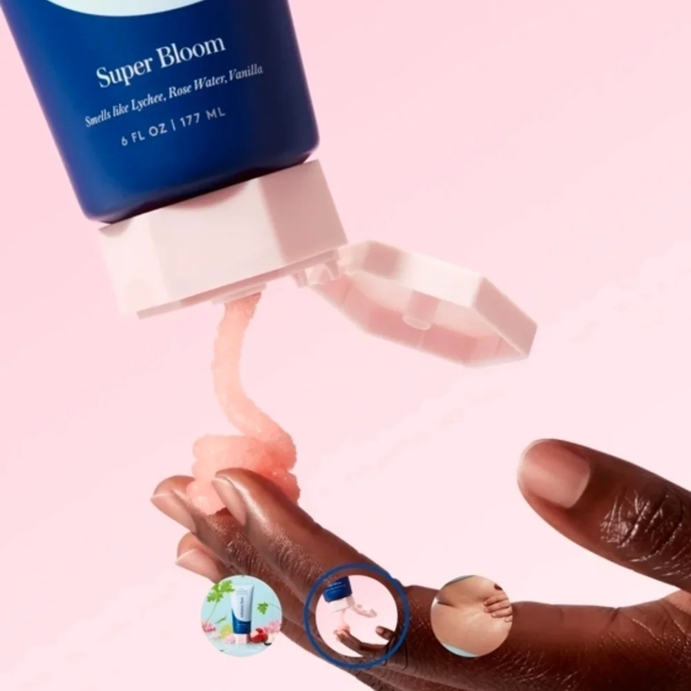 Athena Club Super Bloom Sugar Scrub - Blue & Pink Packaging